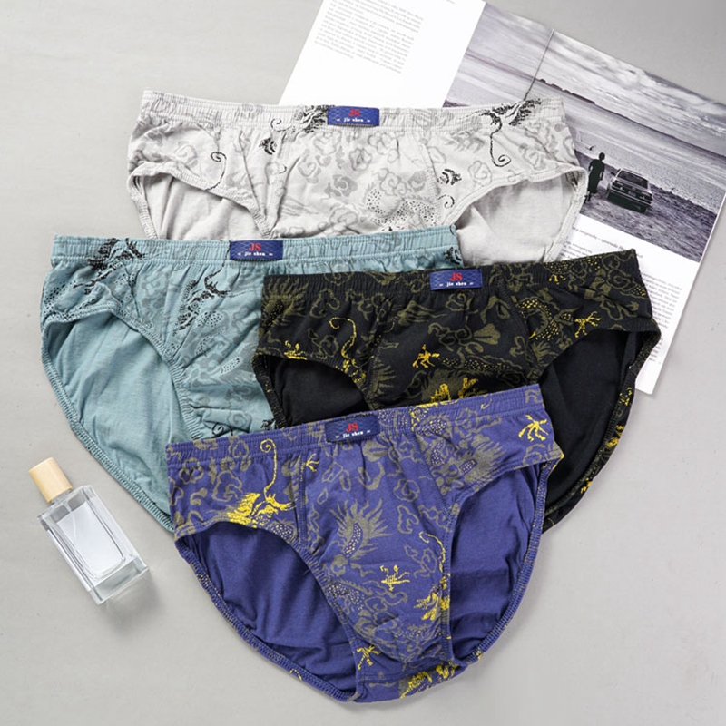 10 buah/lot celana dalam motif - Boxer Brief Pack Cotton ulasan dan harga