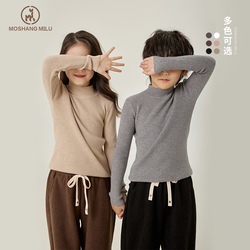 Kaos Pullover Anak Baru Lengan - Undershirt Crew Neck ulasan dan harga